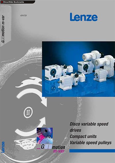 DISCO VARIABLE SPEED DRIVES, COMPACT UNITS AND VARIABLE SPEED PULLEYS