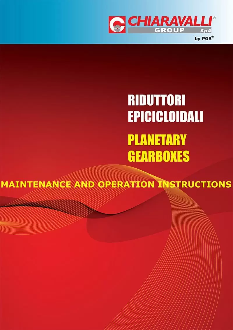 PLANETARY GEARBOXES MAINTENANCE AND OPERATION INSTRUCTIONS