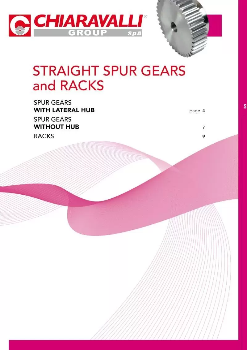STRAIGHT SPUR GEARS AND RACKS