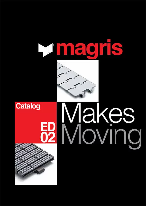 Magris Chains and components for high quality steel and plastic conveyor belts