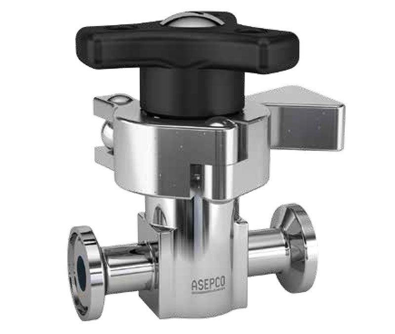 ASEPCO Weirless Radial diaphragm in-line valves